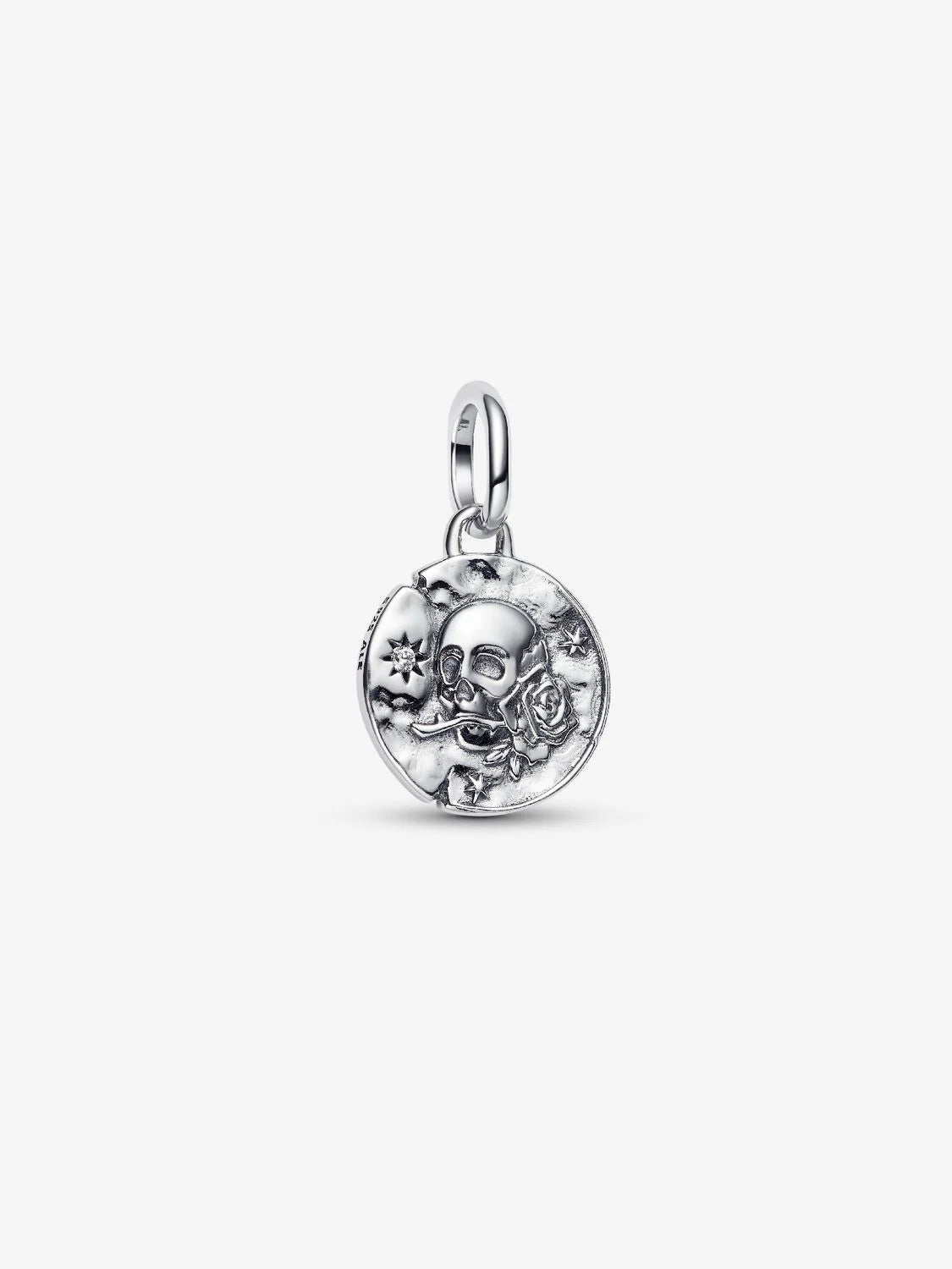 Pandora Skull Medallion Charm Sterling Silver