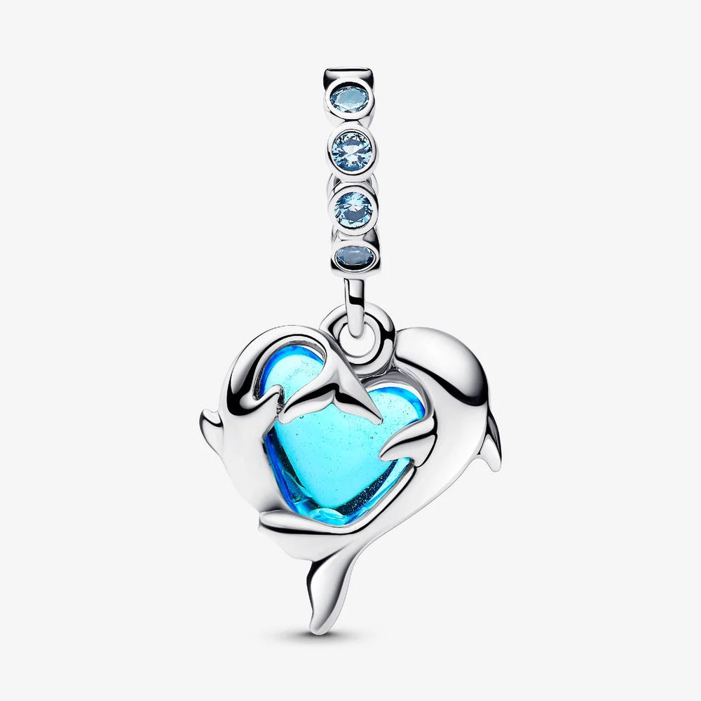 
                      
                        Pandora Blue Murano Glass Dolphins Dangle Charm Sterling Silver
                      
                    