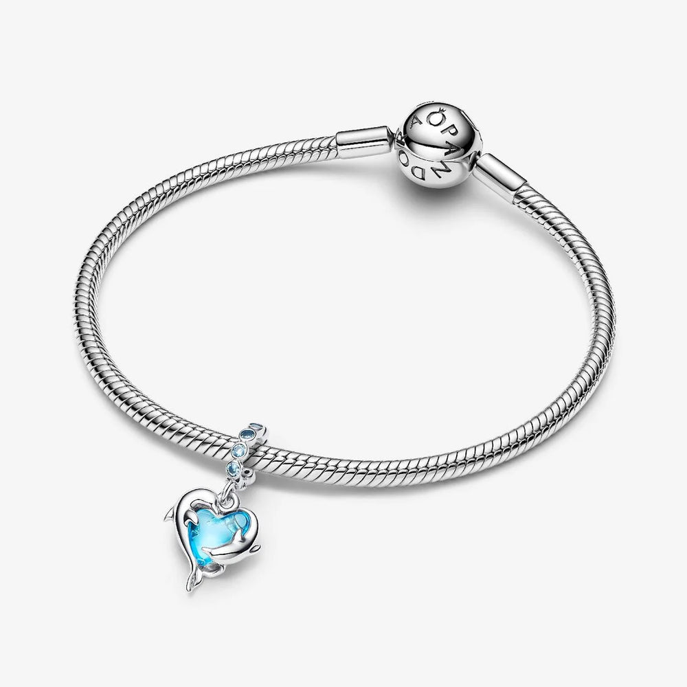 
                      
                        Pandora Blue Murano Glass Dolphins Dangle Charm Sterling Silver
                      
                    