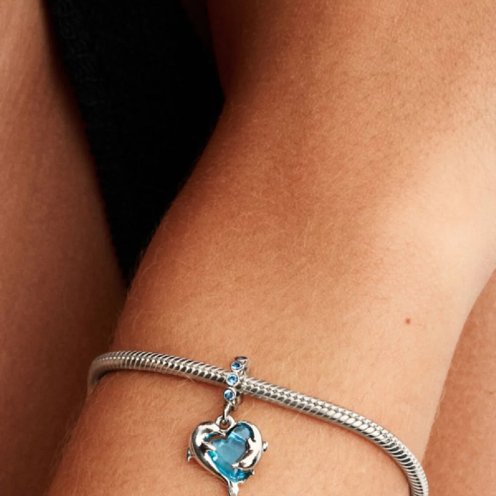 
                      
                        Pandora Blue Murano Glass Dolphins Dangle Charm Sterling Silver
                      
                    