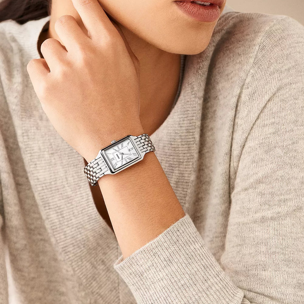 
                      
                        Fossil Raquel Three-Hand Date Stainless Steel Watch
                      
                    
