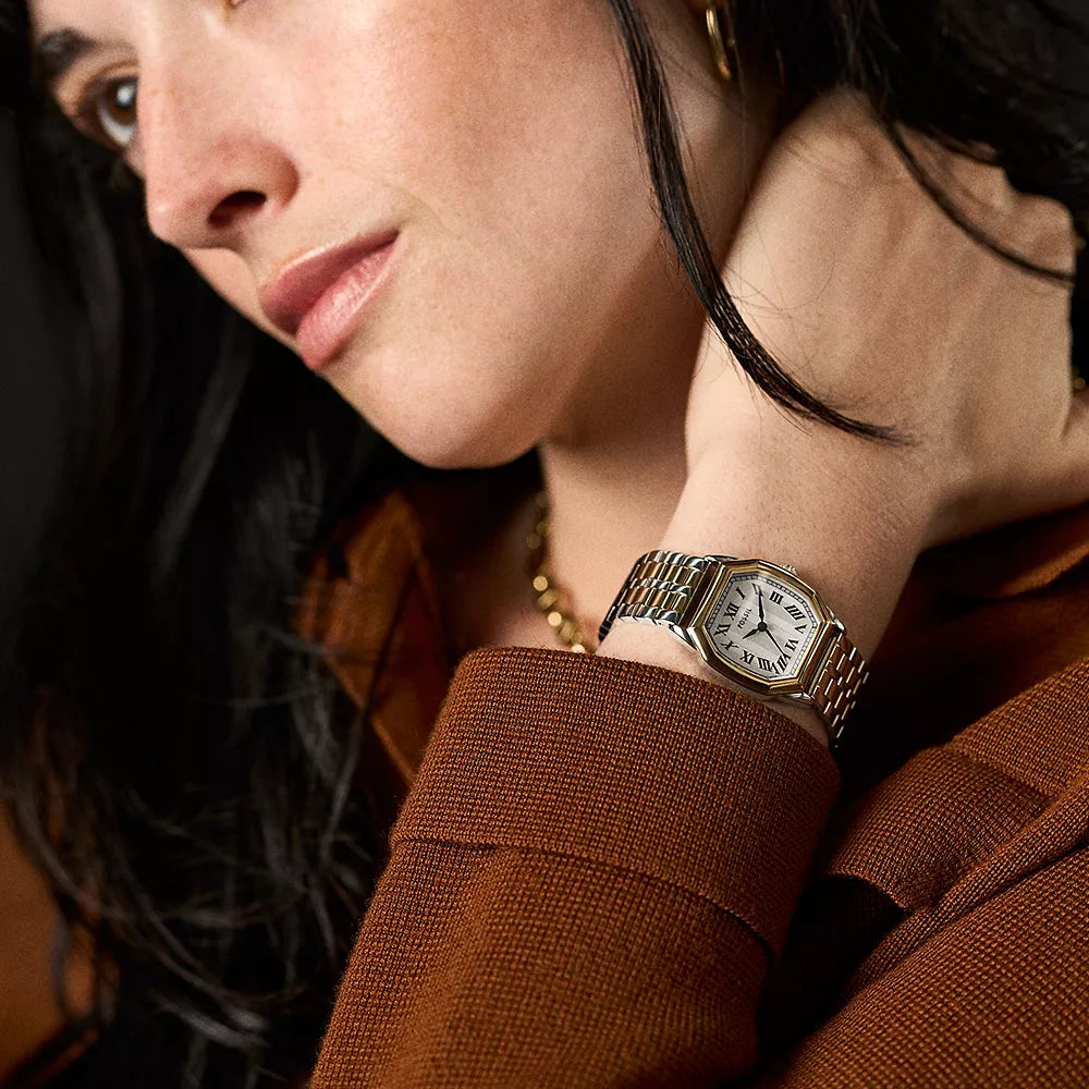 
                      
                        Fossil Harlow Three-Hand Two-Tone Stainless Steel Watch
                      
                    