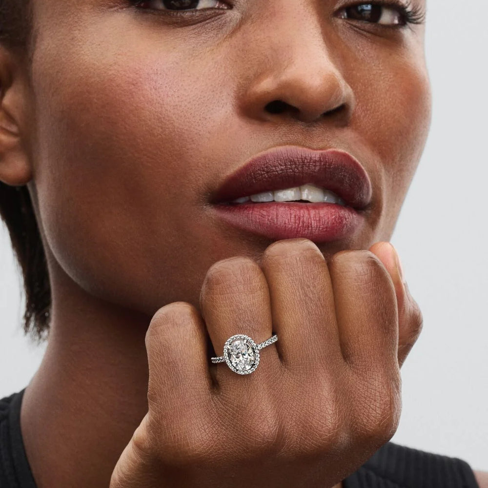 
                      
                        Pandora Oval Sparkling Halo Statement Ring
                      
                    