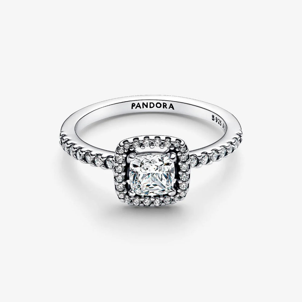 
                      
                        Pandora Sparkling Square Halo Ring
                      
                    
