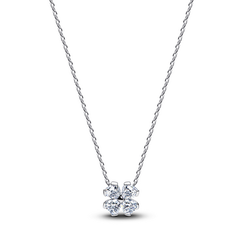 Pandora Sparkling Lucky Clover Necklace