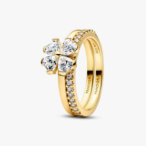 Pandora Sparkling Lucky Clover Splittable Ring