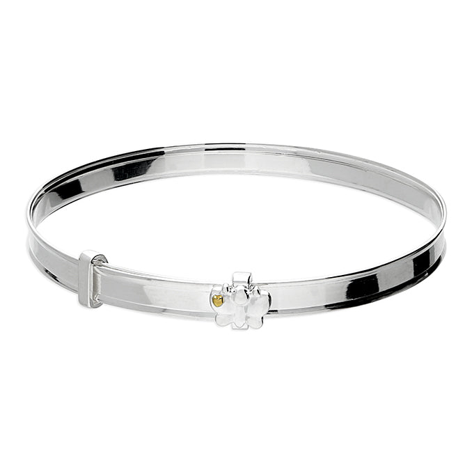 Coe & Co Sterling Silver Two Tone Butterfly Baby Bangle