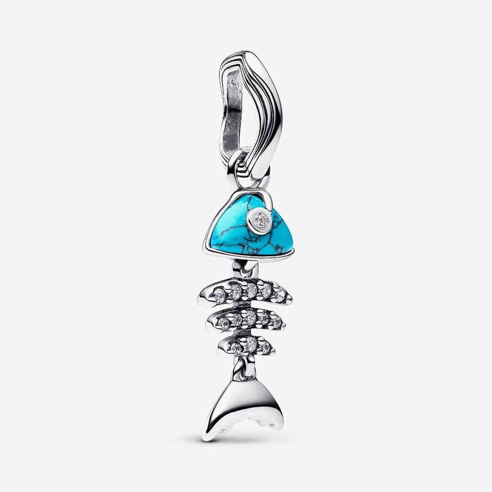 Pandora Turquoise Fishbone Charm