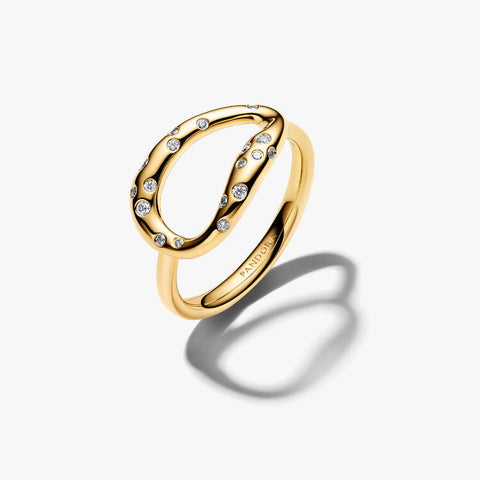 Pandora Organically Shaped Stone-Set Statement Ring