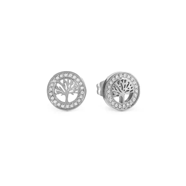 Nomination Soffio D'Amore Steel Tree of Life Stud Earrings