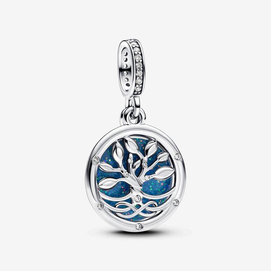 Pandora Glow-in-the-dark Infinity Tree Double Dangle Charm