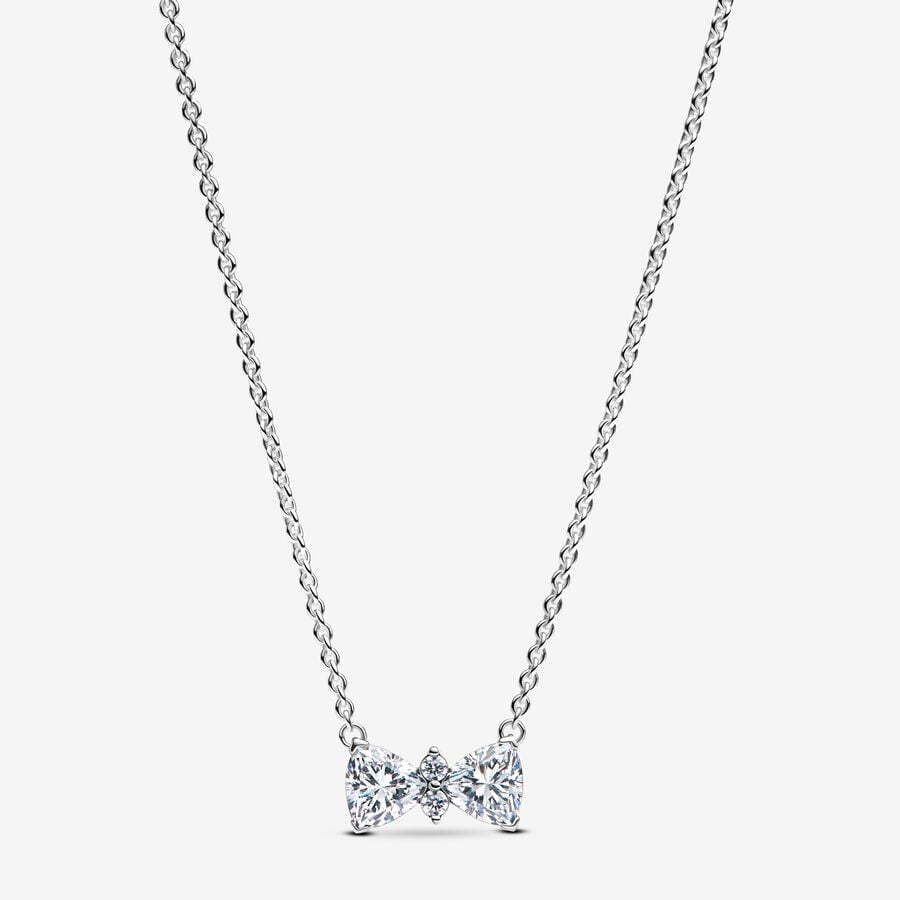 Pandora Sparkling Bow Necklace