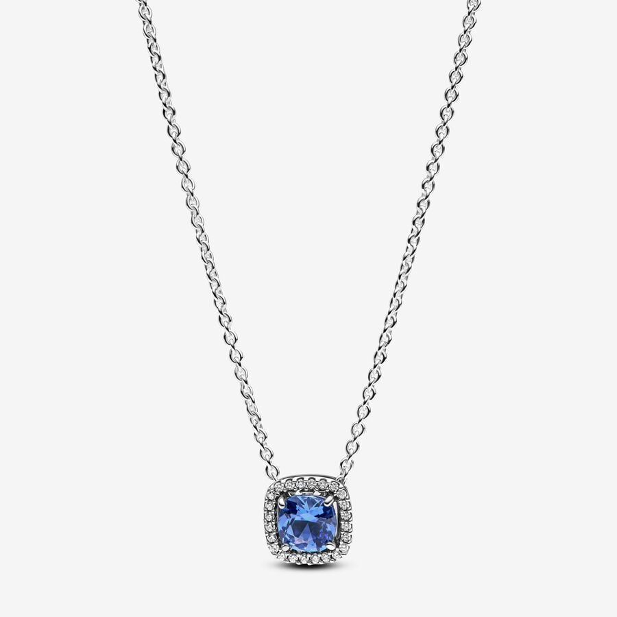 
                      
                        Pandora Sparkling Square Blue Halo Pendant Necklace
                      
                    