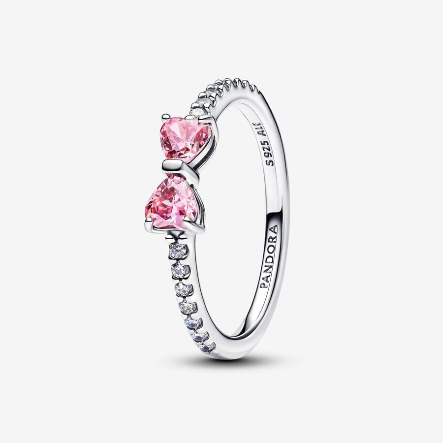 
                      
                        Pandora Sparkling Pink Bow Ring
                      
                    