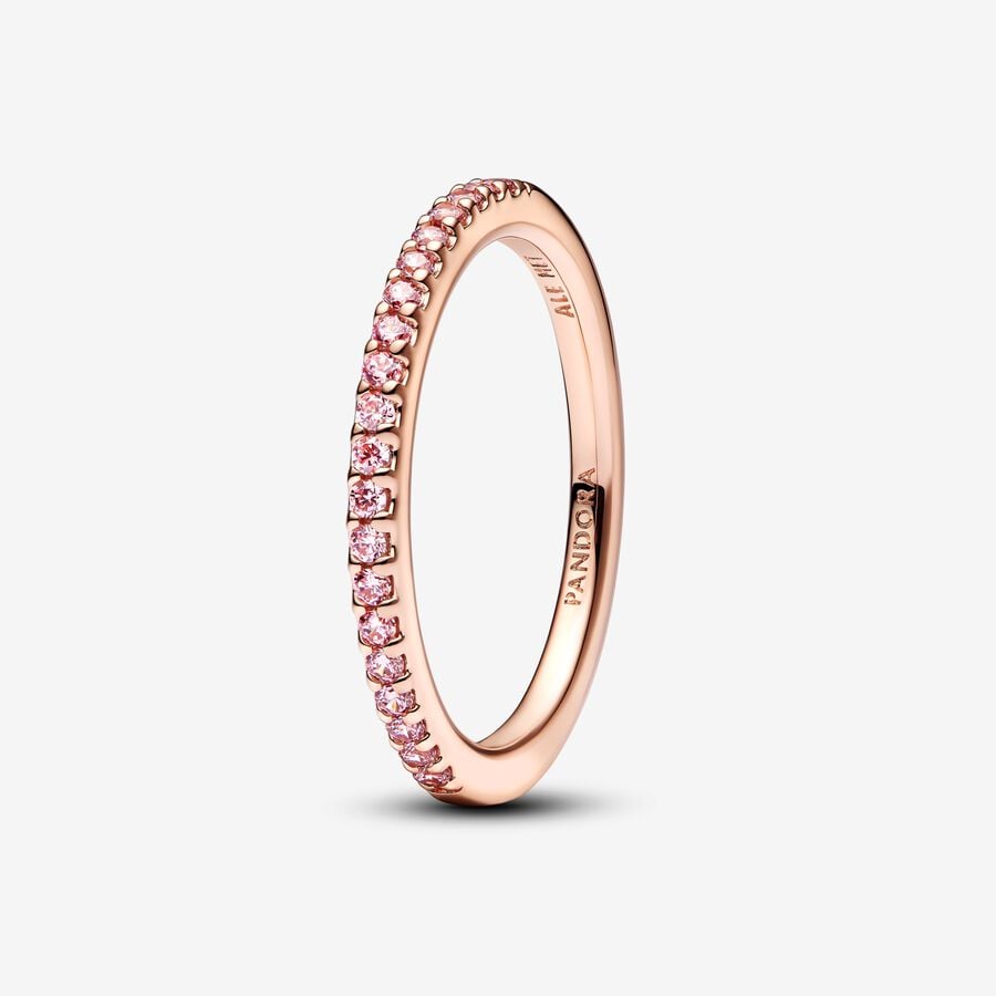 Pandora Sparkling Pink Band Ring