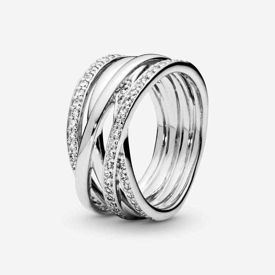 Pandora Sparkling & Polished Lines Ring