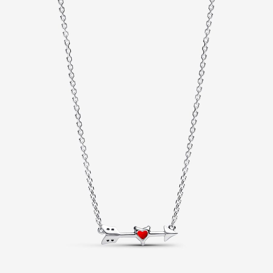 
                      
                        Pandora Arrow & Murano Glass Heart Necklace
                      
                    