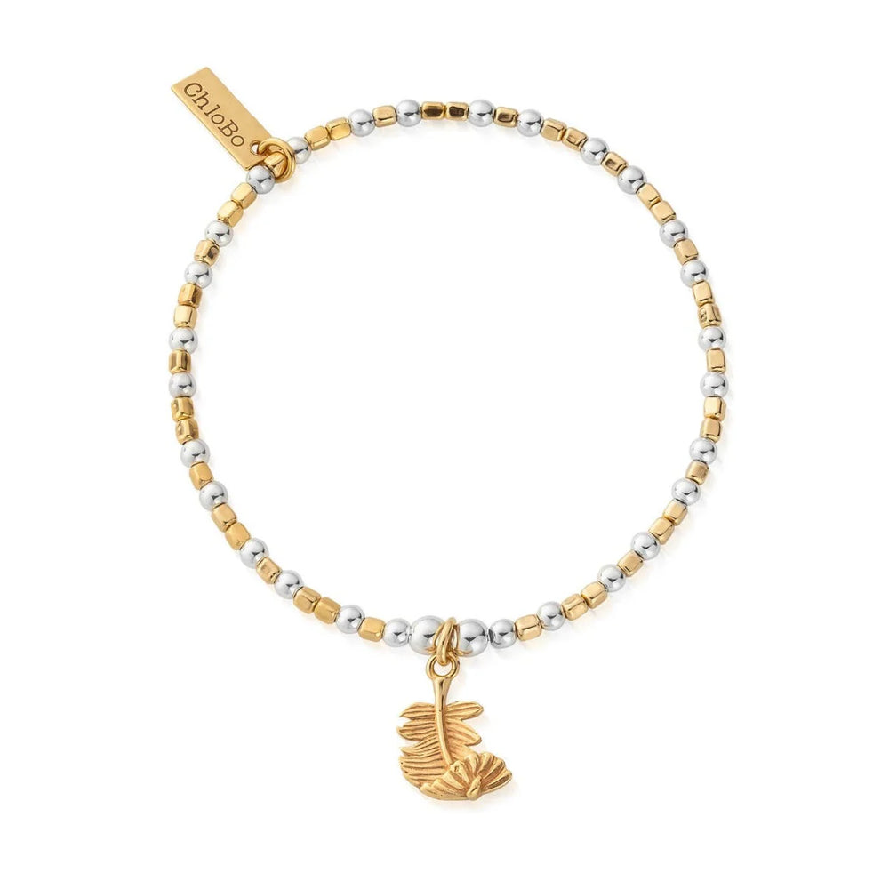 ChloBo Mixed Metal Curved Feather Bracelet