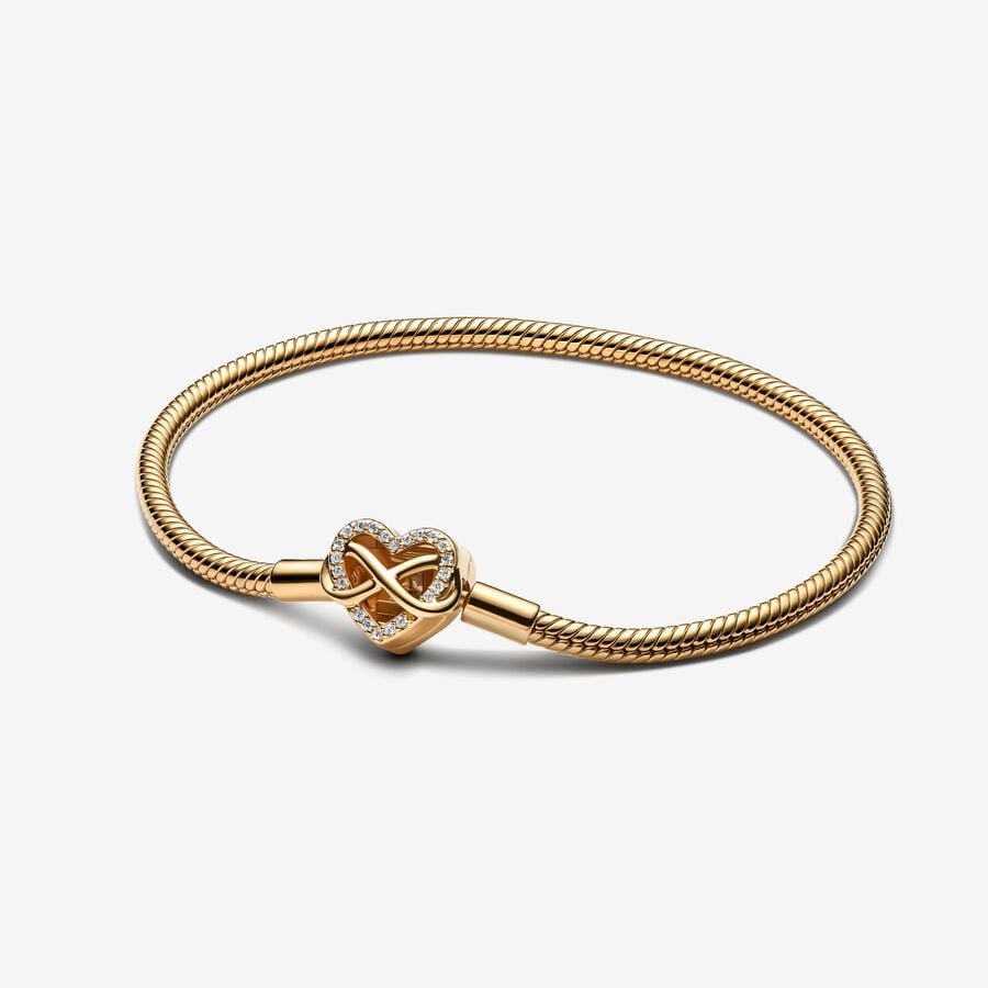 
                      
                        Pandora Sparkling Infinity Heart Clasp Snake Chain Bracelet
                      
                    