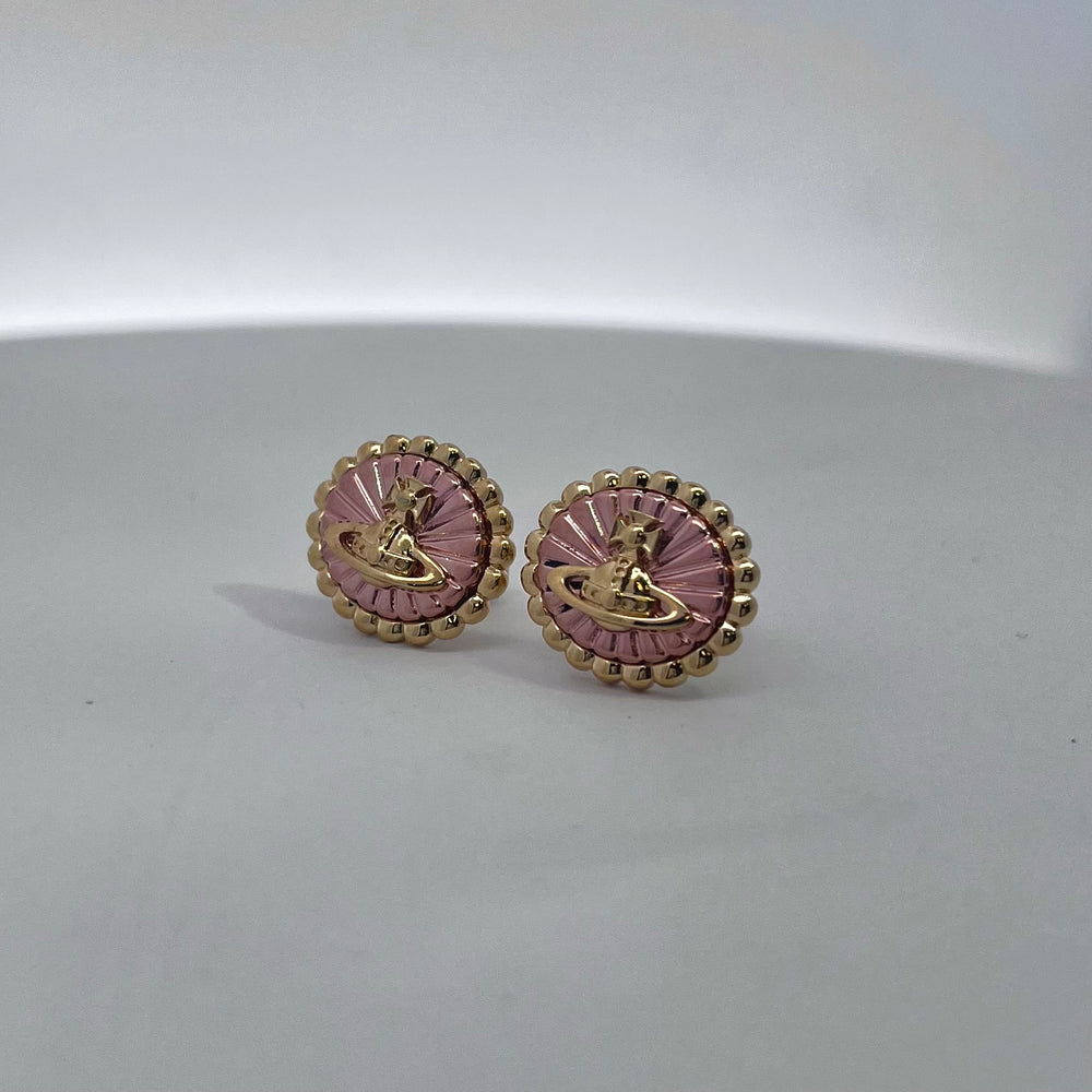 Vivienne Westwood Maritza Earrings Yellow Gold Pink Gold