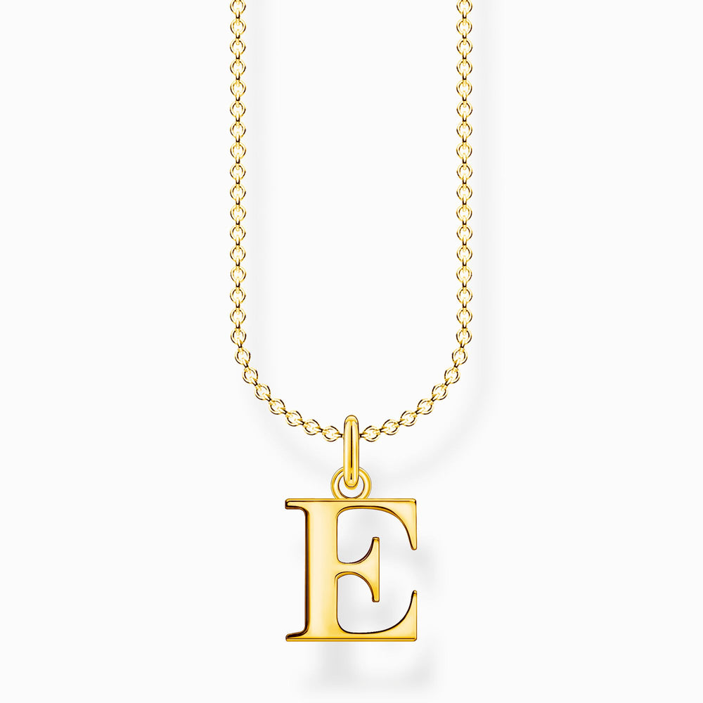 Thomas Sabo Gold Letter E Necklace