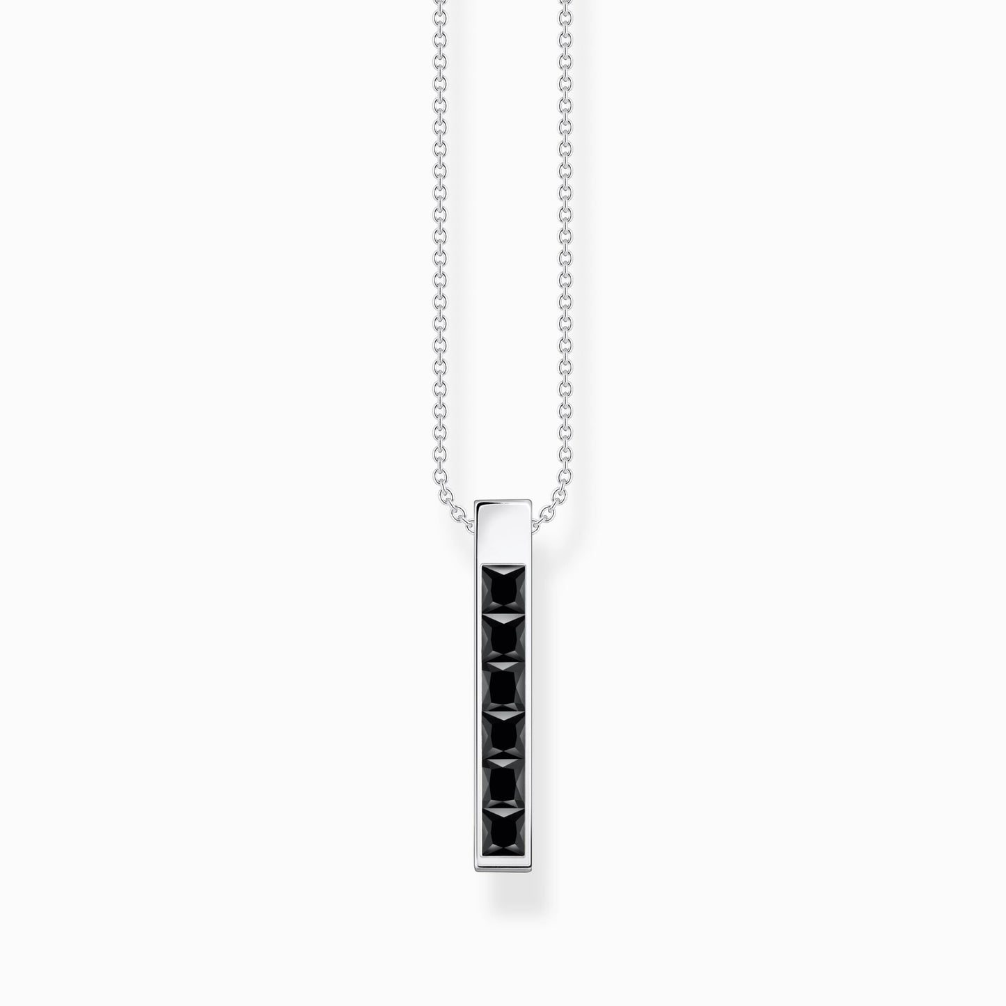 Thomas Sabo Silver and Black Stone Necklace