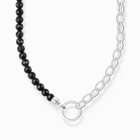 Thomas Sabo Charm necklace with black onyx beads silver