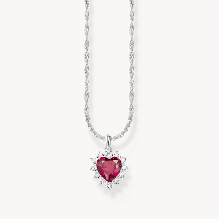 Thomas Sabo Silver Necklace with Heart Pendant Romance