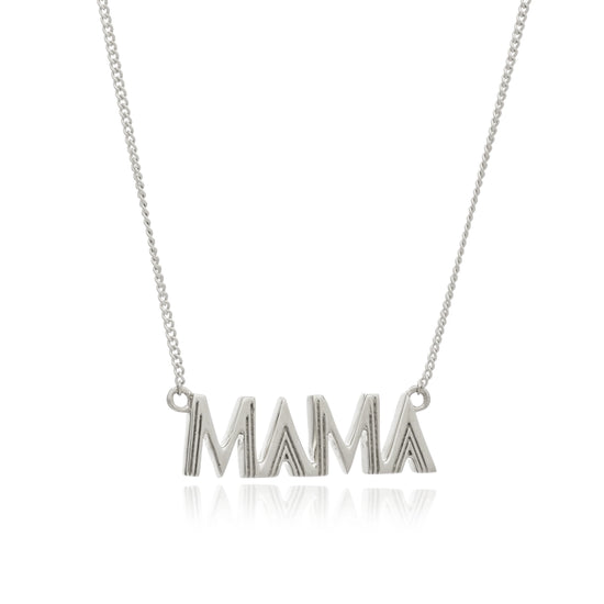 Rachel Jackson Art Deco Mama Silver Necklace