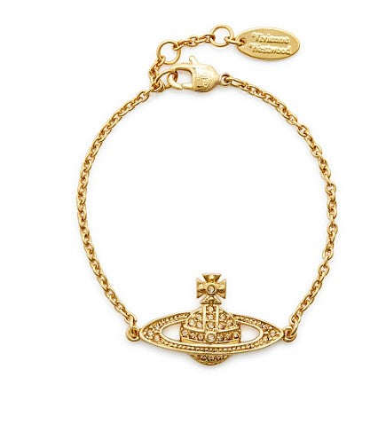 Vivienne Westwood Mini Bass Relief Bracelet in Yellow Gold