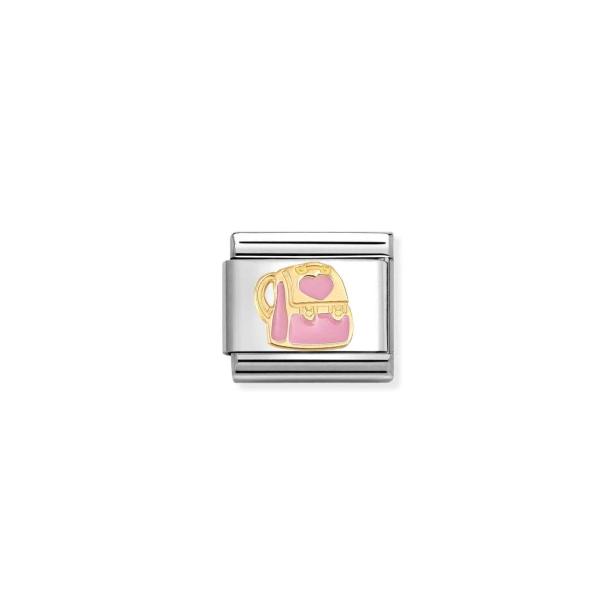 Nomination Classic Link Gold Backpack, Pink Enamel
