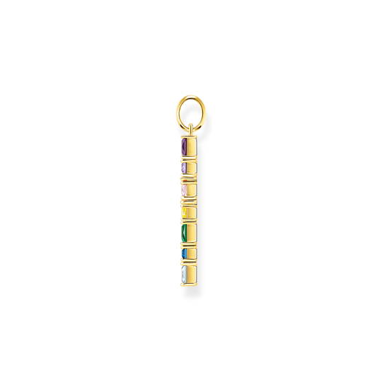 Load image into Gallery viewer, Thomas Sabo Pendant Gold Tone Cross with Colourful Stones
