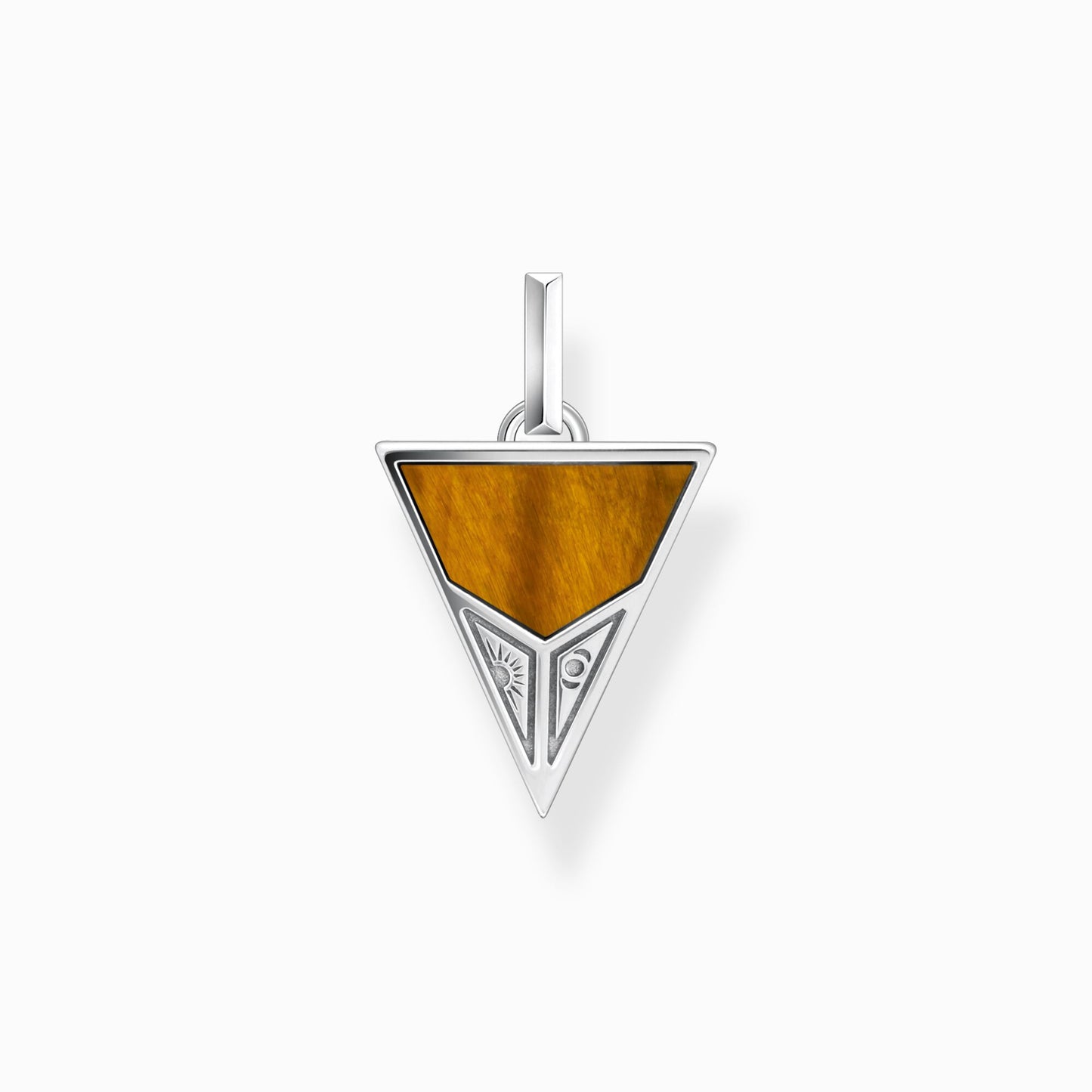 Thomas Sabo Silver Pyramid with Black Onyx and Tiger's Eye Pendant