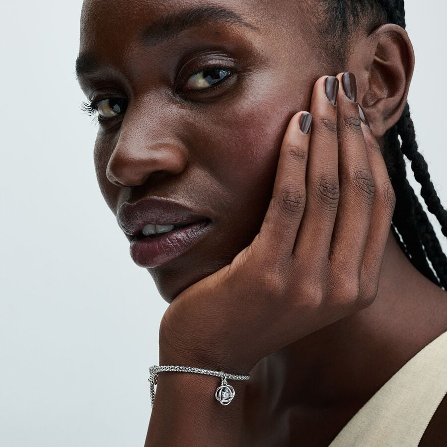 Pandora April Birthstone Eternity Circle Dangle Charm