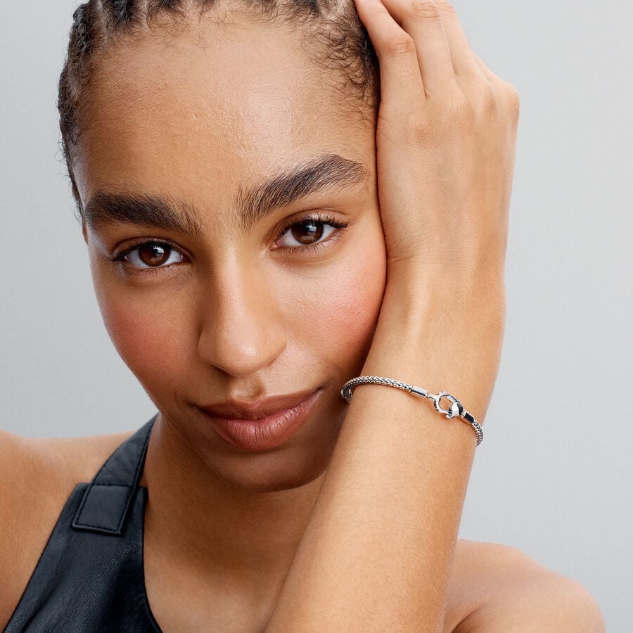 Pandora Studded Clasp & Chain Bracelet