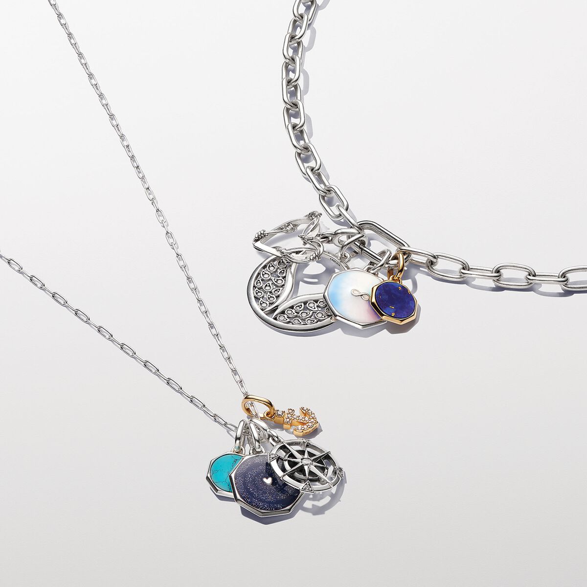 Pandora ME Blue Engravable Mini Medallion Charm
