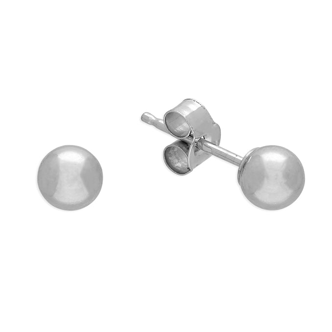 Coe & Co 9ct White Gold 4mm Ball Stud Earrings