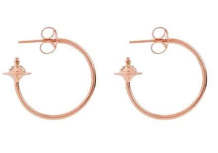 Vivienne Westwood Rosemary Rose Gold Tone Small Hoops
