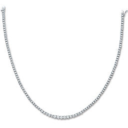 Coe and Co Sterling Silver Graduated Cz Tennis Collarette 17"