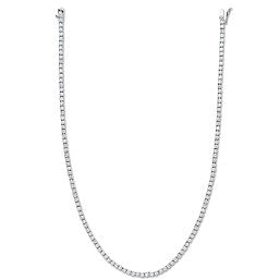 Coe and Co Sterling Silver 3.0mm CZs 17" Tennis Collarette