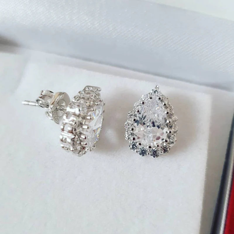 
                      
                        Coe & Co Silver Pear Shaped Cz Cluster Stud Earrings
                      
                    