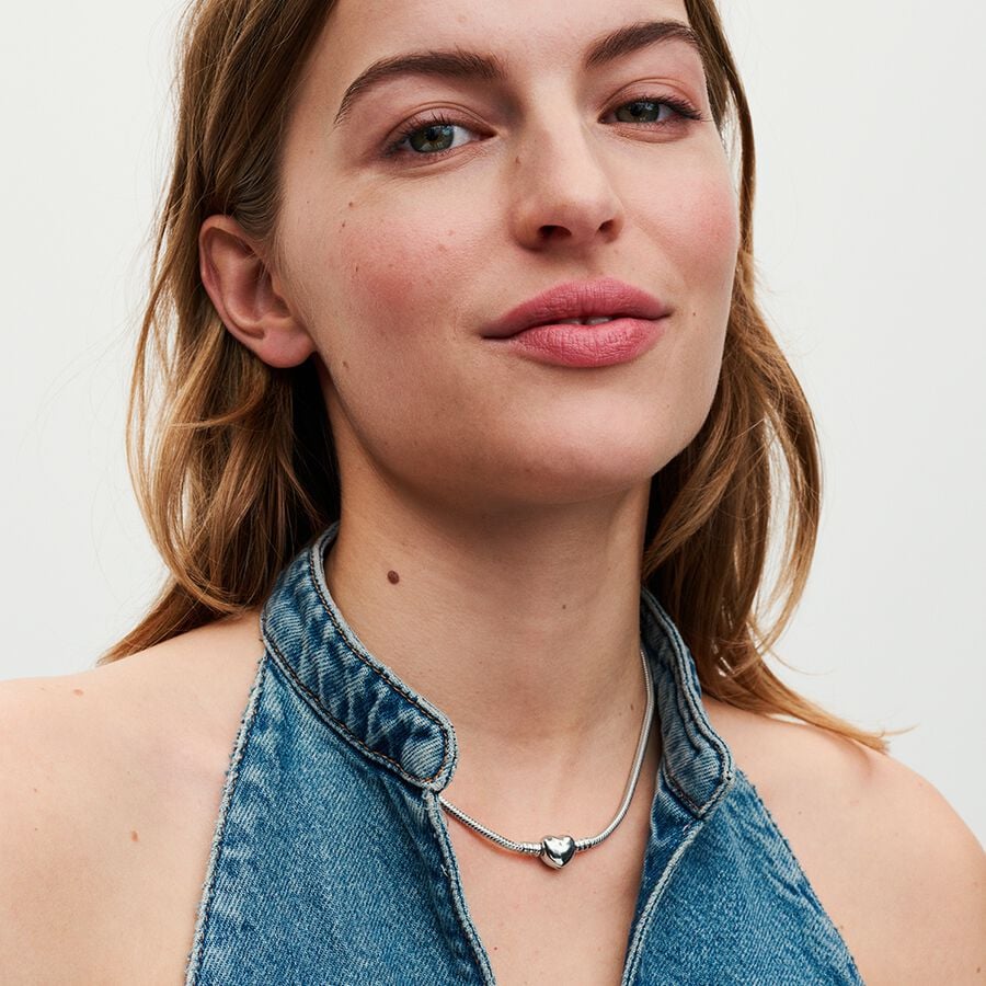 
                      
                        Pandora Moments Heart Clasp Snake Chain Necklace
                      
                    