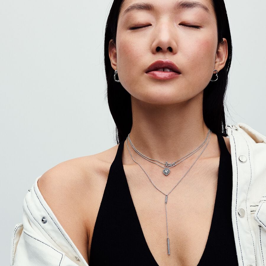 Pandora Sparkling Heart Halo Pendant Necklace