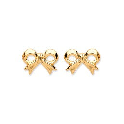 Coe & Co 9ct Yellow Bow Gold Studs