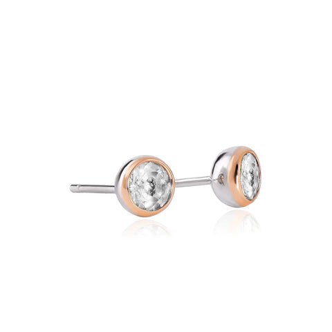 Clogau Celebration Sterling Silver Stud Earrings with Topaz