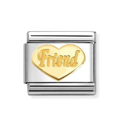 Nomination Yellow Gold Heart Friend Charm.