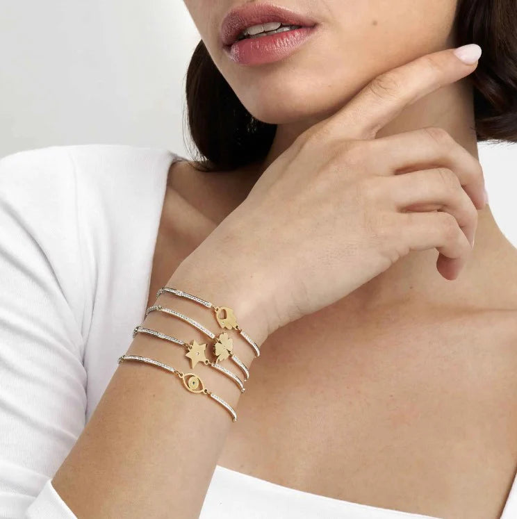 
                      
                        Nomination Milleluci Yellow Gold Star with CZ Bracelet
                      
                    