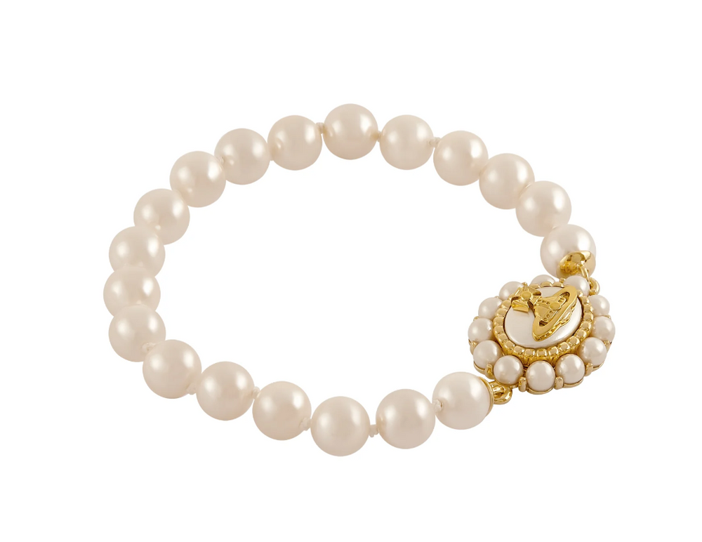 Vivienne Westwood Amaya Large Pearl Bracelet Gold Tone