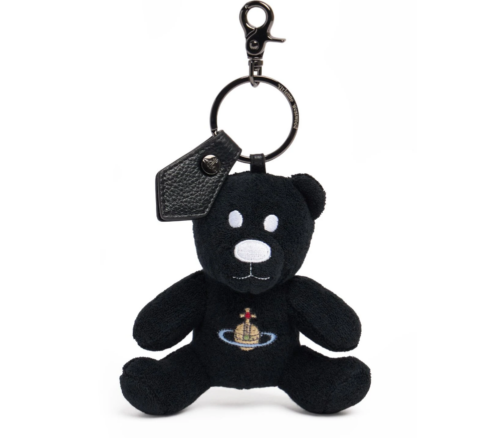 Vivienne Westwood Towelling Teddy Bear Keyring Black