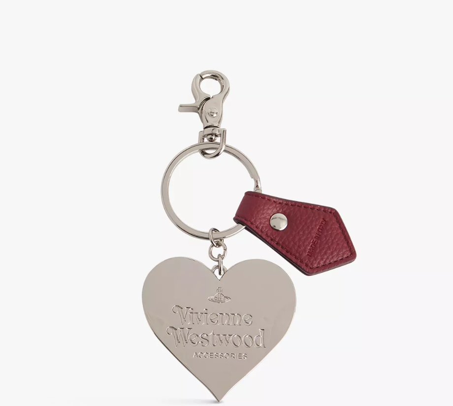 
                      
                        Vivienne Westwood Mirror Heart Orb Keyring Burgundy
                      
                    